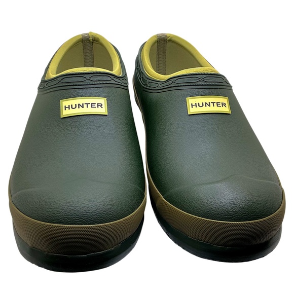 HUNTER Gardener Neoprene Lined Clogs Green Size 8 - Picture 3 of 5